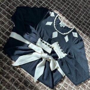 Alice Temperley VINTAGE Target Collab y2k 2006 Dress Black Diamond Harlequin B&W